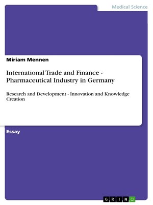 cover image of International Trade and Finance--Pharmaceutical Industry in Germany